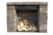 Cambridge - Pre-Packaged Olde English Paver Fireplace Kit Firewood Box Extension Kit