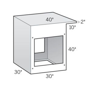 Kindred Outdoors & Surrounds - Bar-Height Cabinet with 10 inch Cantilever Backside