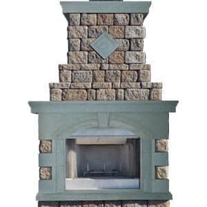 Cambridge - Pre-Packaged MaytRx Wall Fireplace Kit With Cast Stone Surround Deluxe