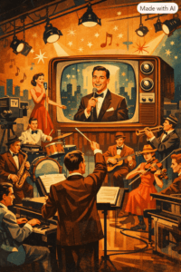 Retro 1950s–60s TV orchestra